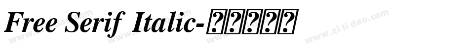 Free Serif Italic字体转换